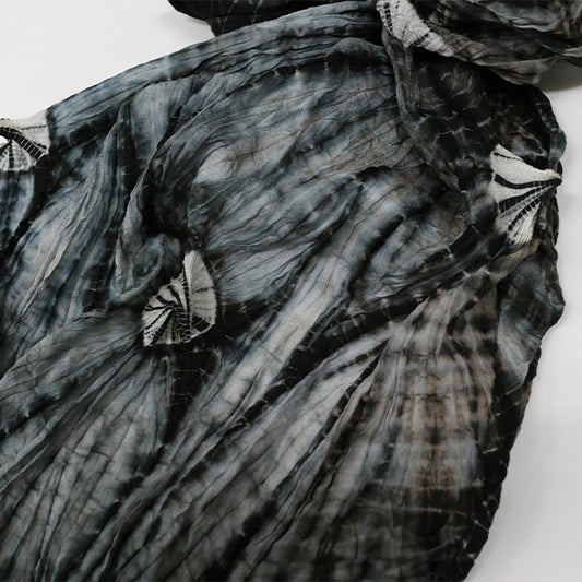 Black Cotton Shibori Shawl