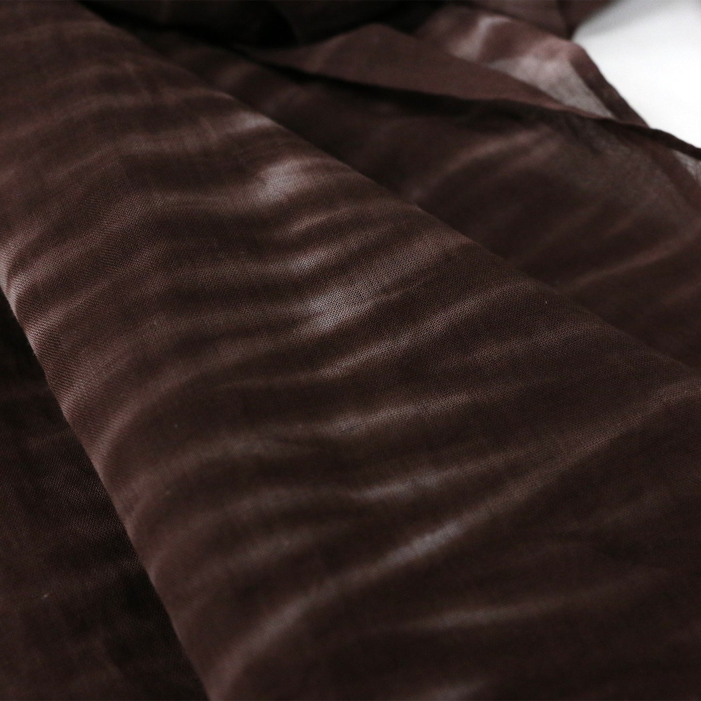 Shibori Cotton shawl Unisex-Shibori Brown