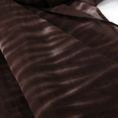 Shibori Cotton shawl Unisex-Shibori Brown