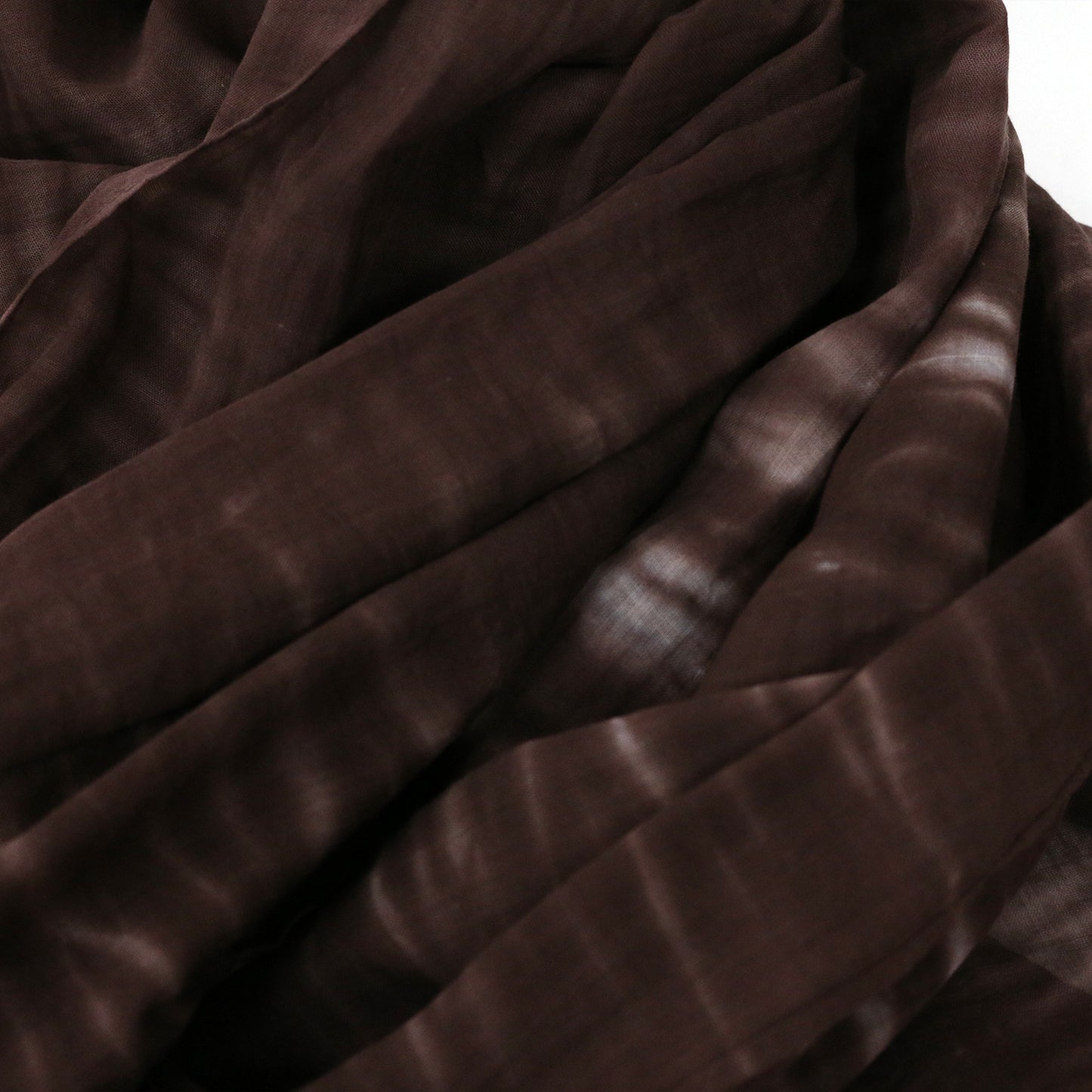 Shibori Cotton shawl Unisex-Shibori Brown