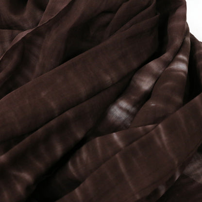 Shibori Cotton shawl Unisex-Shibori Brown