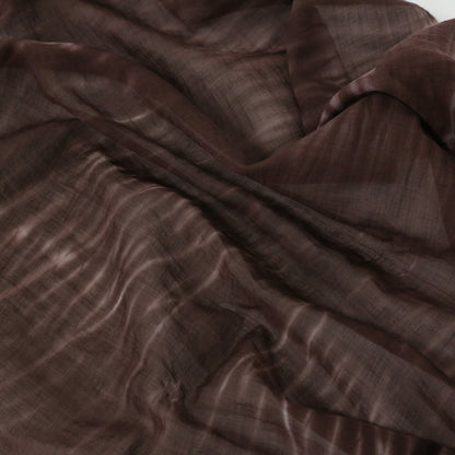 Shibori Cotton shawl Unisex-Shibori Brown
