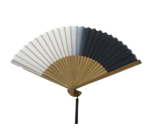 Folding Fan with Board-Pressed Shibori Dyeing