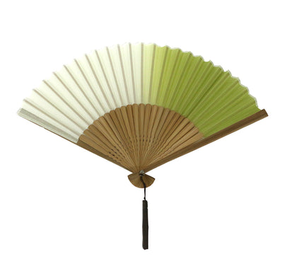 Folding Fan with Board-Pressed Shibori Dyeing